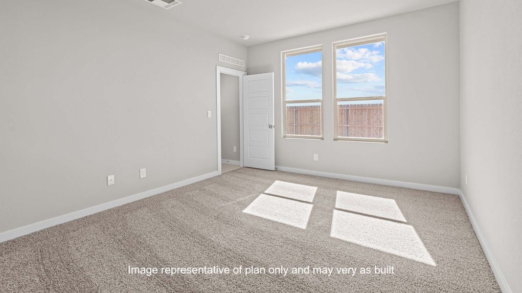 Representative unfurnished interior of a home built from the The Jaxson by D.R. Horton in Overlook West, Wolfforth (Image 27).