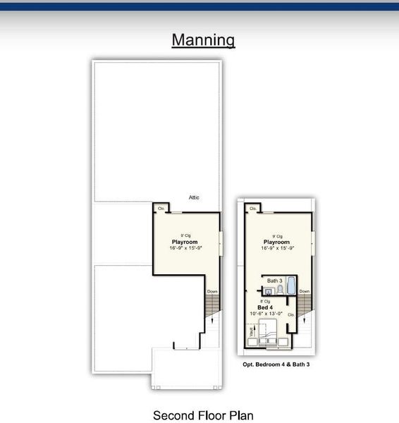 2D floor plan layout of this home in Twin Oaks, Oakland, TN (Image 3).