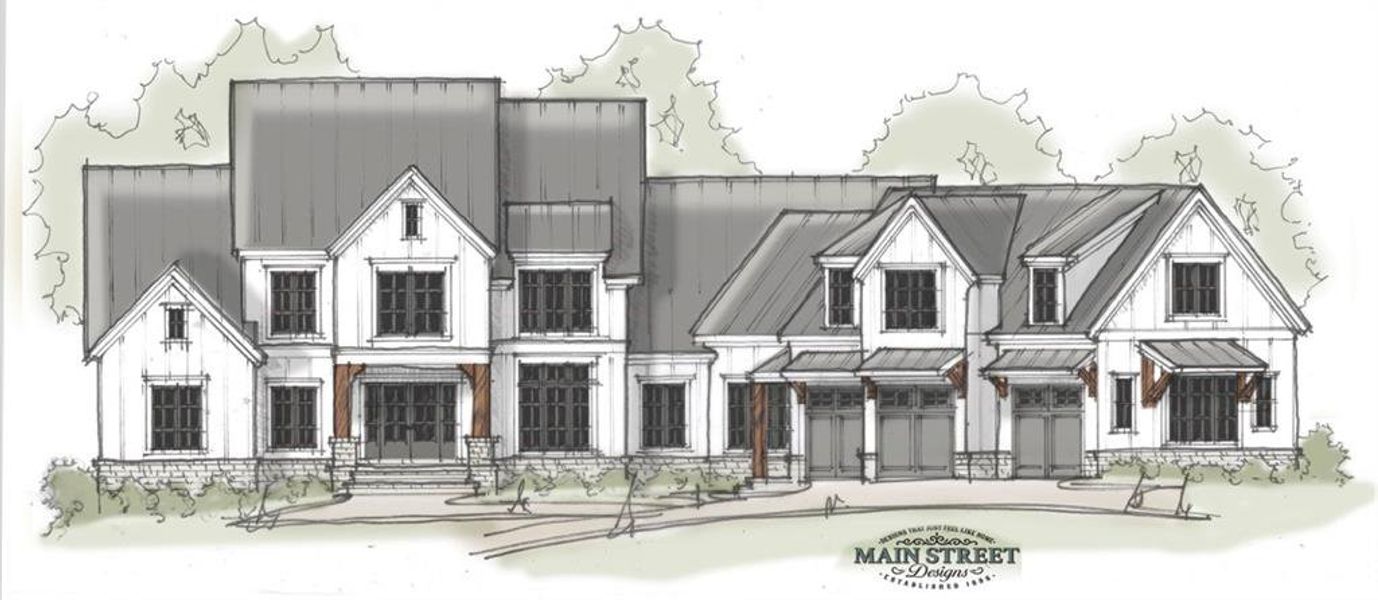 Exterior rendering of this home design in , Woodstock, GA (Image 5).