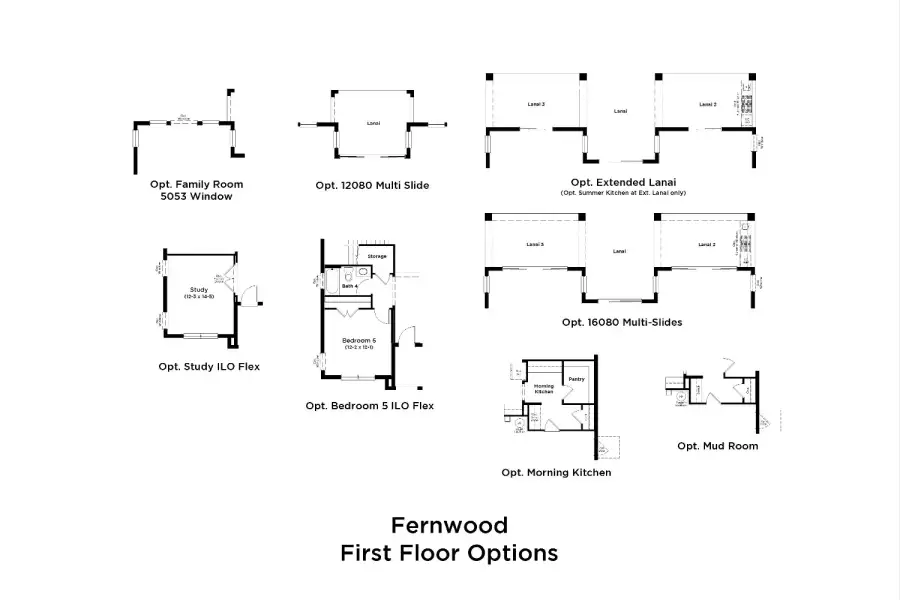 2D floor plan layout for the Fernwood by DRB Homes in Preserve at Old Mill, Wesley Chapel, FL (Image 4).