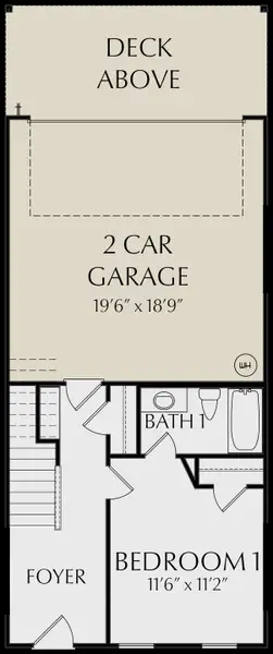 2D floor plan layout of this home in Nickel Creek at Newnan Crossing, Newnan, GA (Image 3).