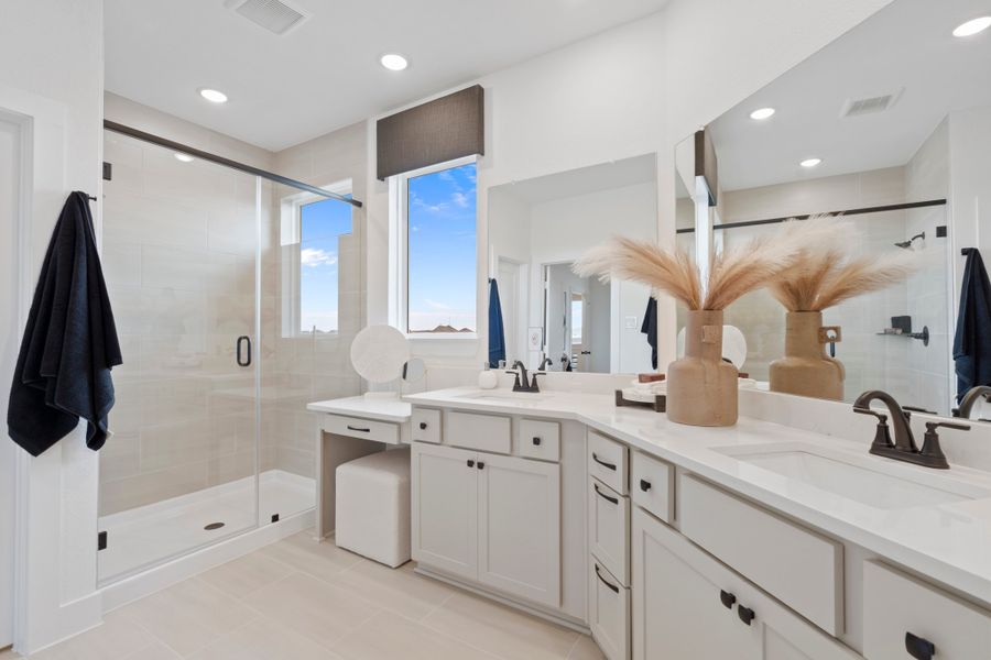 Furnished interior view inside a new home in Bridgeland, Cypress (Image 7). Furnished interior view inside a new home in Bridgeland, Cypress (Image 7).