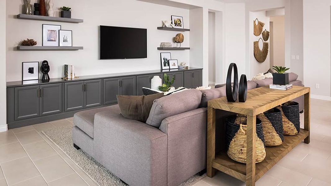 Representative furnished interior of a home built from the Hillary by Taylor Morrison in Combs Ranch, Queen Creek (Image 9).