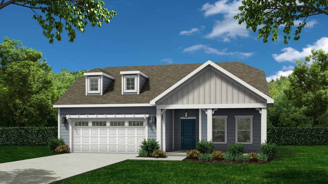 Representative exterior photo of a completed home built from the Promenade by Epcon Communities in The Fairways, Eden, NC (Image 22). Representative exterior photo of a completed home built from the Promenade by Epcon Communities in The Fairways, Eden, NC (Image 22).