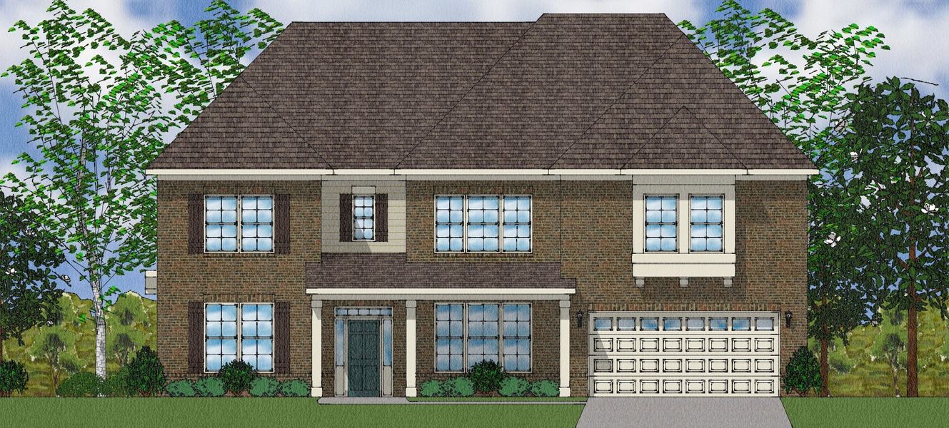 Representative exterior photo of a completed home built from the Rutledge II - Elite Collection by Mungo Homes in Suter Estates, Easley, SC (Image 20).