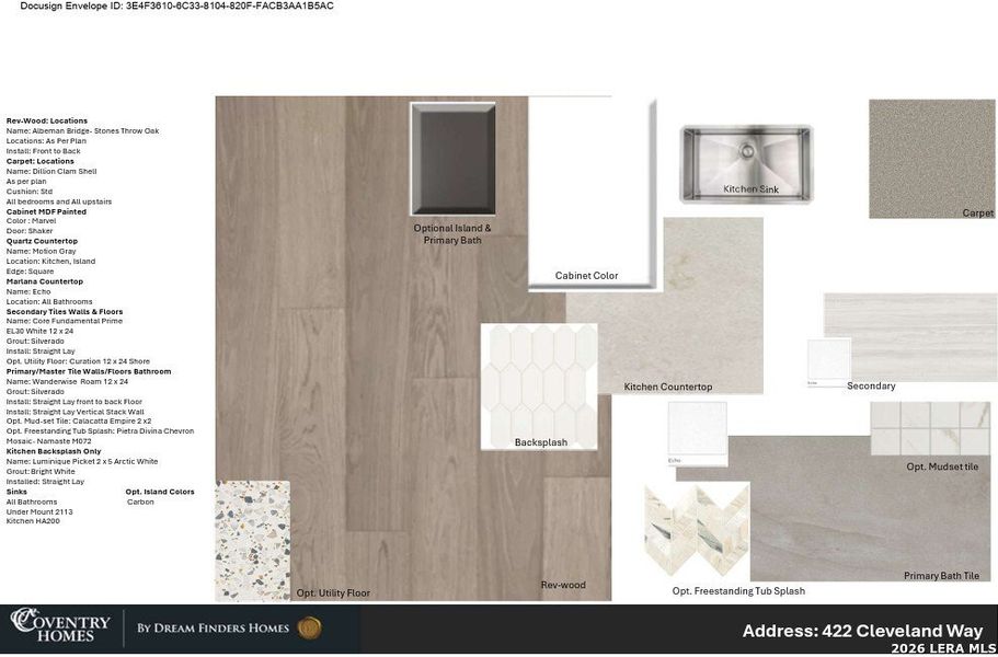Sample of building materials used in homes in Mayfair, New Braunfels (Image 4).