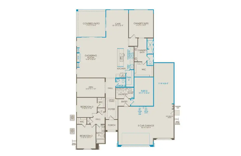 2D floor plan layout of this home in Artisan at Asante, Surprise, AZ (Image 3).
