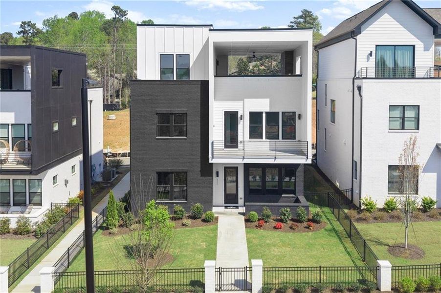 Front exterior of a new home in , Alpharetta, GA, highlighting curb appeal (Image 26).