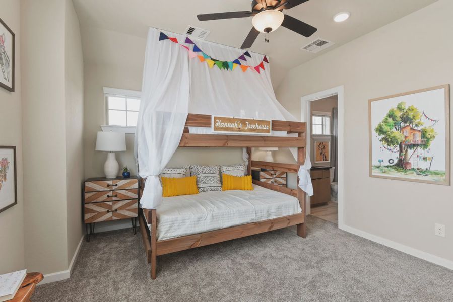 Representative furnished interior of a home built from the Fairview by Chesmar Homes in Sienna Courtyard, Missouri City (Image 9).