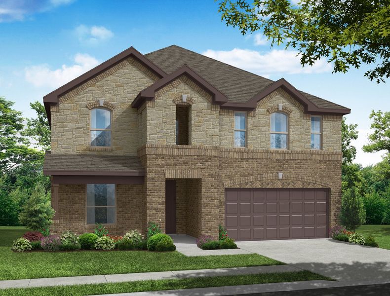 Representative exterior photo of a completed home built from the Preston by Impression Homes in Arcadia Trails, Balch Springs, TX (Image 7). Representative exterior photo of a completed home built from the Preston by Impression Homes in Arcadia Trails, Balch Springs, TX (Image 7).