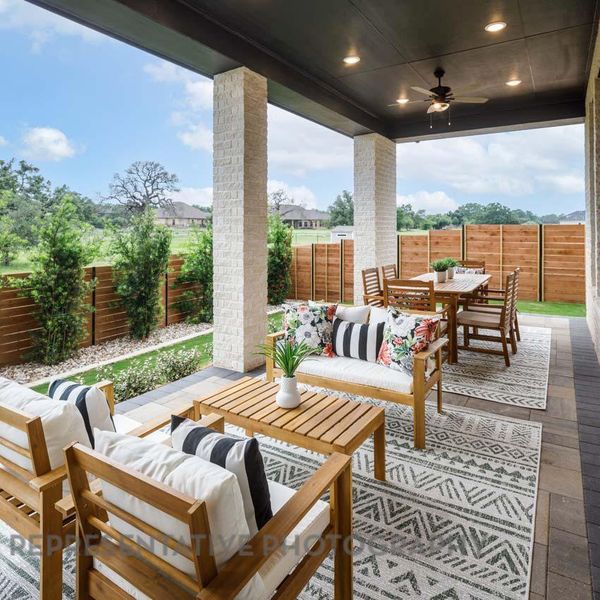 Exterior details and patio area of a home in Broken Oak, Georgetown (Image 2). Exterior details and patio area of a home in Broken Oak, Georgetown (Image 2).