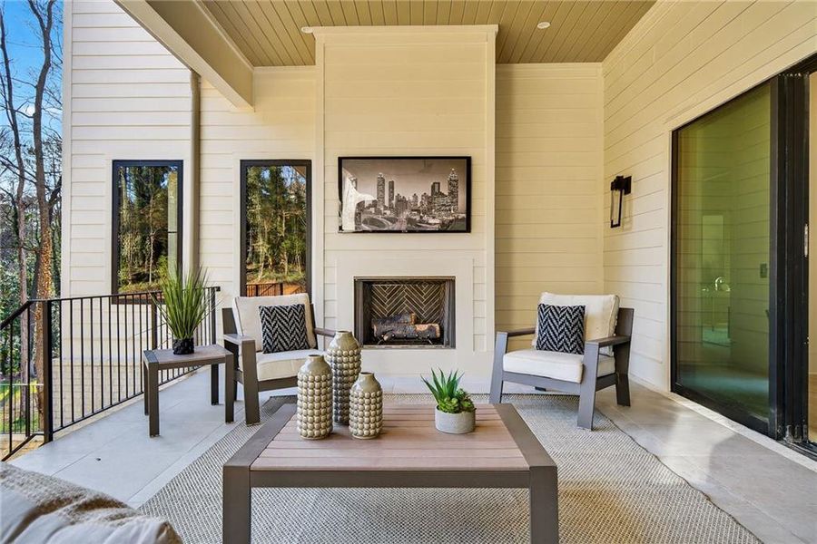 Exterior details and patio area of a home in , Atlanta (Image 4).