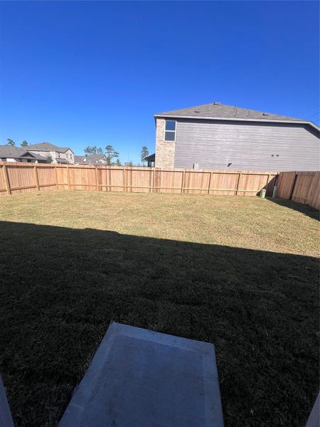 Large, fenced and private backyard!