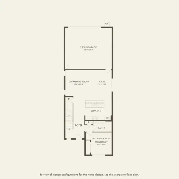 2D floor plan layout for the Caden by Pulte Homes in Crescent Ridge, Apopka, FL (Image 3).