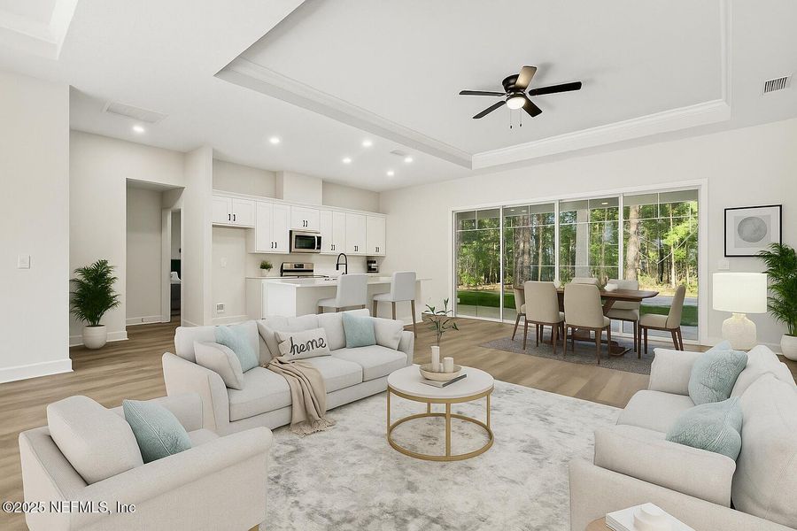 Furnished interior view inside a new home in , Jacksonville (Image 15). Furnished interior view inside a new home in , Jacksonville (Image 15).