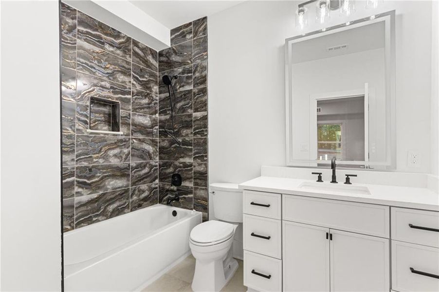 Furnished interior view inside a new home in , Atlanta (Image 25).