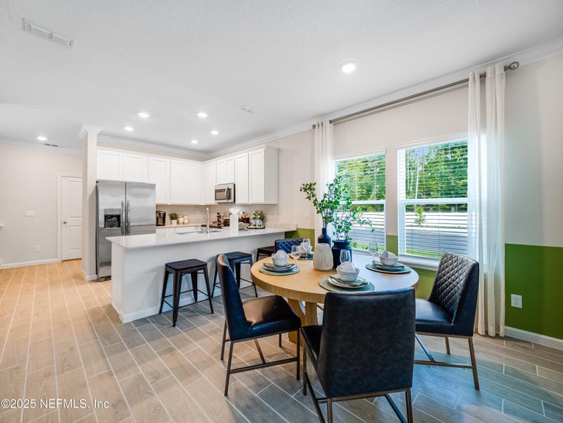 Furnished interior view inside a new home in Silver Falls Townhomes at Silverleaf, St. Augustine (Image 11). Furnished interior view inside a new home in Silver Falls Townhomes at Silverleaf, St. Augustine (Image 11).