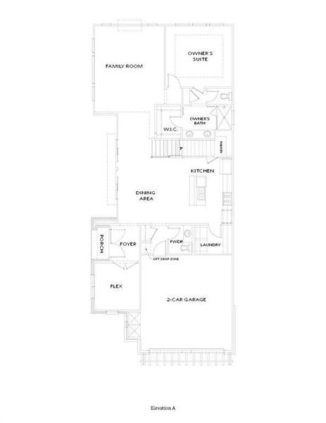 2D floor plan layout of this home in Aberdeen, Hoschton, GA (Image 3).