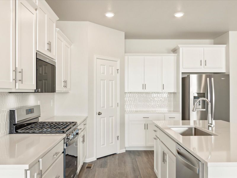 The Cherry Creek floorplan interior image taken at a Meritage Homes community in Northern Colorado.