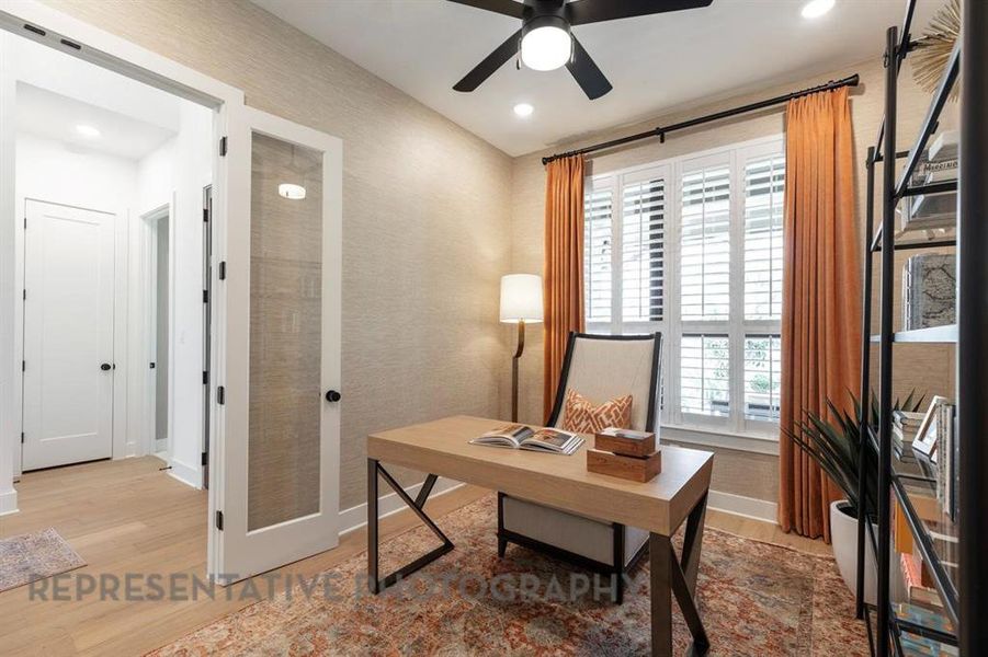 Furnished interior view inside a new home in Mosaic: 60ft. lots, Celina (Image 17).