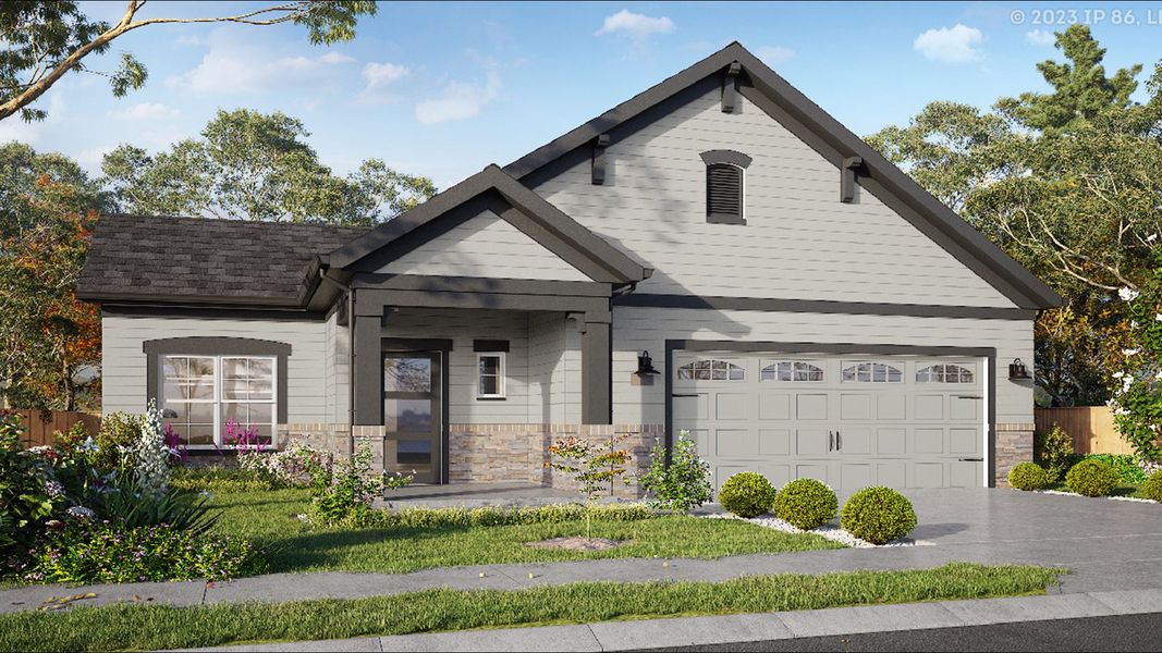 Representative exterior photo of a completed home built from the Palazzo by Epcon Communities in Winfrey Estates, Tomball, TX (Image 1). Representative exterior photo of a completed home built from the Palazzo by Epcon Communities in Winfrey Estates, Tomball, TX (Image 1).