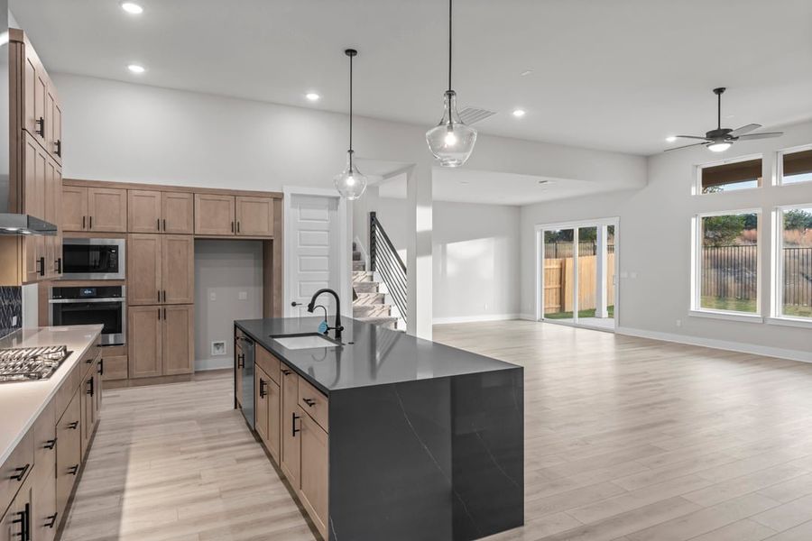 Furnished interior view inside a new home in Capitol Collection at Lariat, Liberty Hill (Image 8). Furnished interior view inside a new home in Capitol Collection at Lariat, Liberty Hill (Image 8).