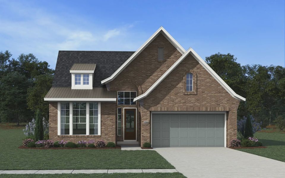 Representative exterior photo of a completed home built from the Hampton by Chesmar Homes in Jubilee 50's, Hockley, TX (Image 14).