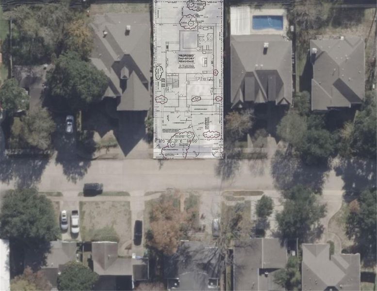 Aerial map including layout plans Aerial map including layout plans