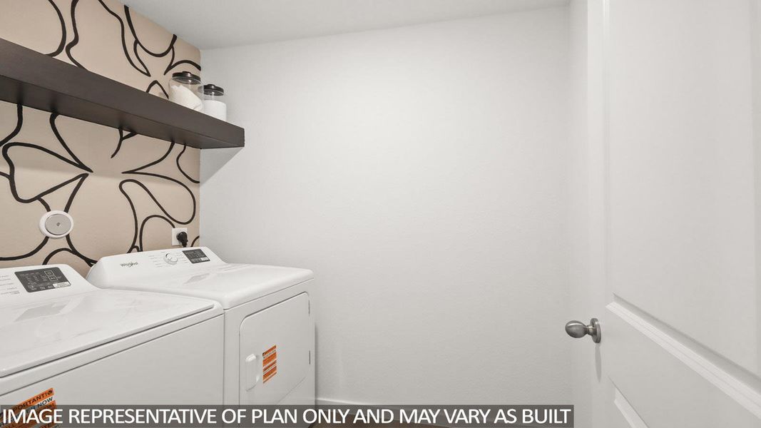 Laundry room with separate washer and dryer