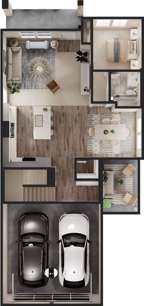 2D floor plan layout for the Landau by Tri Pointe Homes in Painted Tree, McKinney, TX (Image 4).