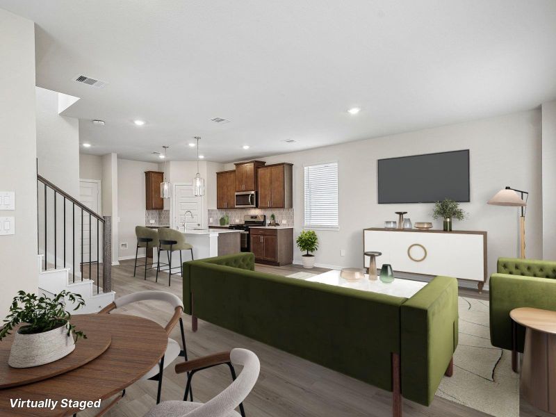 Furnished interior view inside a new home in Parkway Commons - City Series, Missouri City (Image 11). Furnished interior view inside a new home in Parkway Commons - City Series, Missouri City (Image 11).