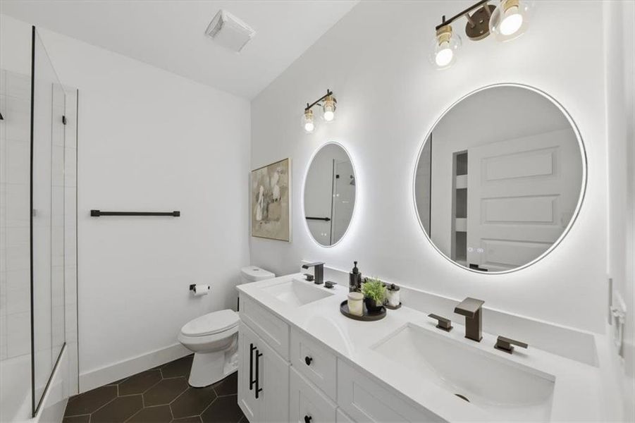 Furnished interior view inside a new home in , Atlanta (Image 38).