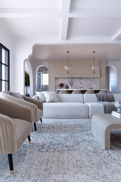 Furnished interior view inside a new home in , Dallas (Image 6).