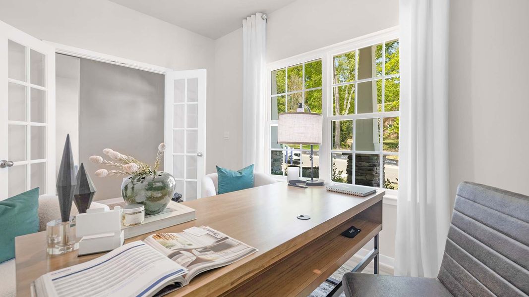 Furnished interior view inside a new home in Tap Root Farms, Fletcher (Image 28).