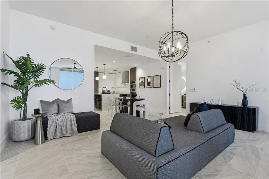 Furnished interior view inside a new home in , St. Petersburg (Image 18).