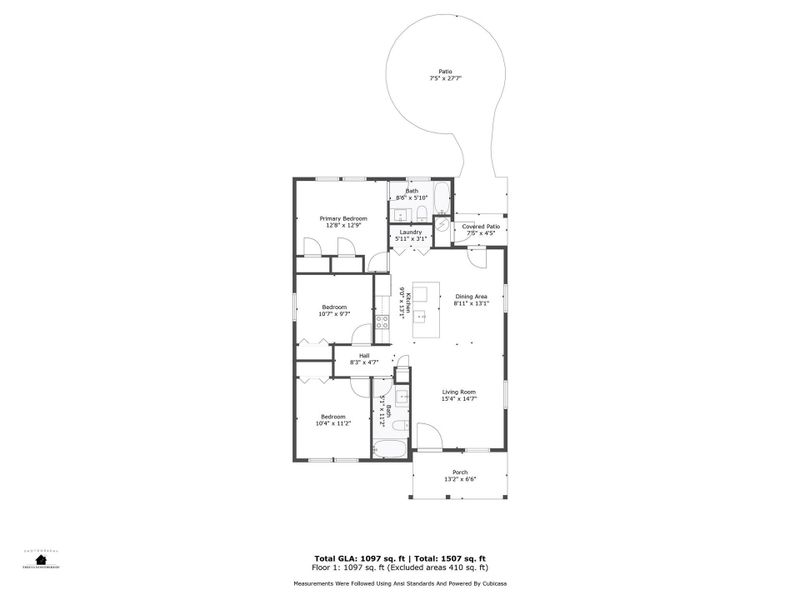 2D floor plan layout of this home in , East Spencer, NC (Image 3).