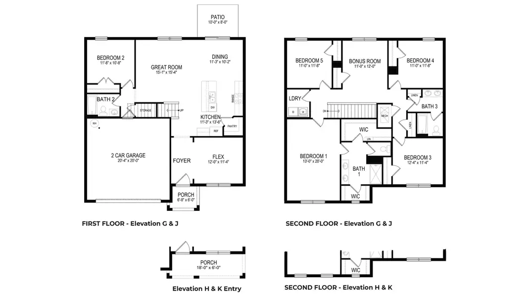 2D floor plan layout of this home in Abbott Park, Zephyrhills, FL (Image 3).