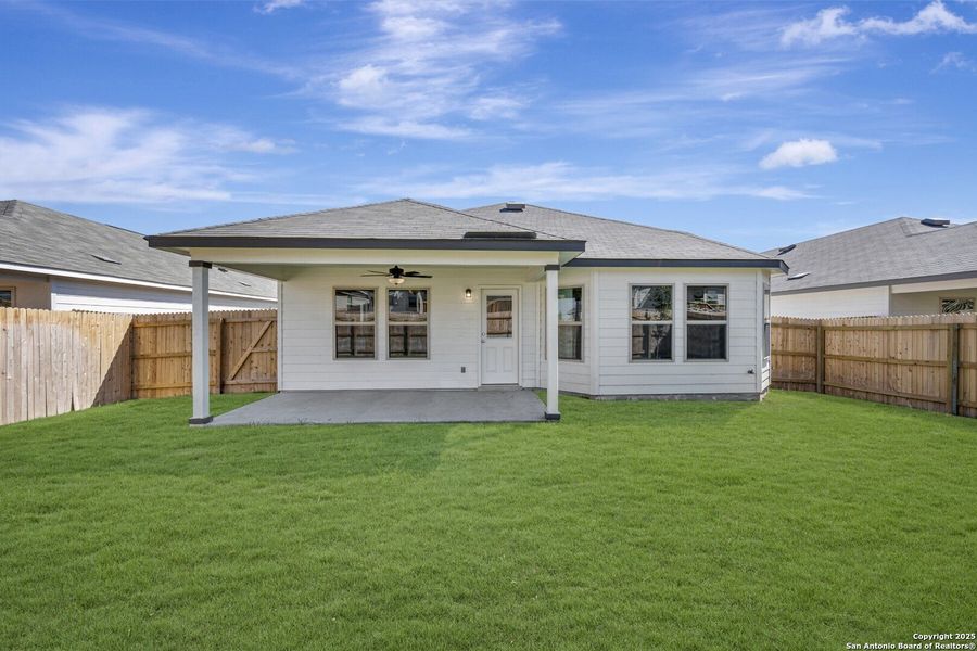 Exterior details and patio area of a home in Greenspoint Heights, Seguin (Image 16). Exterior details and patio area of a home in Greenspoint Heights, Seguin (Image 16).