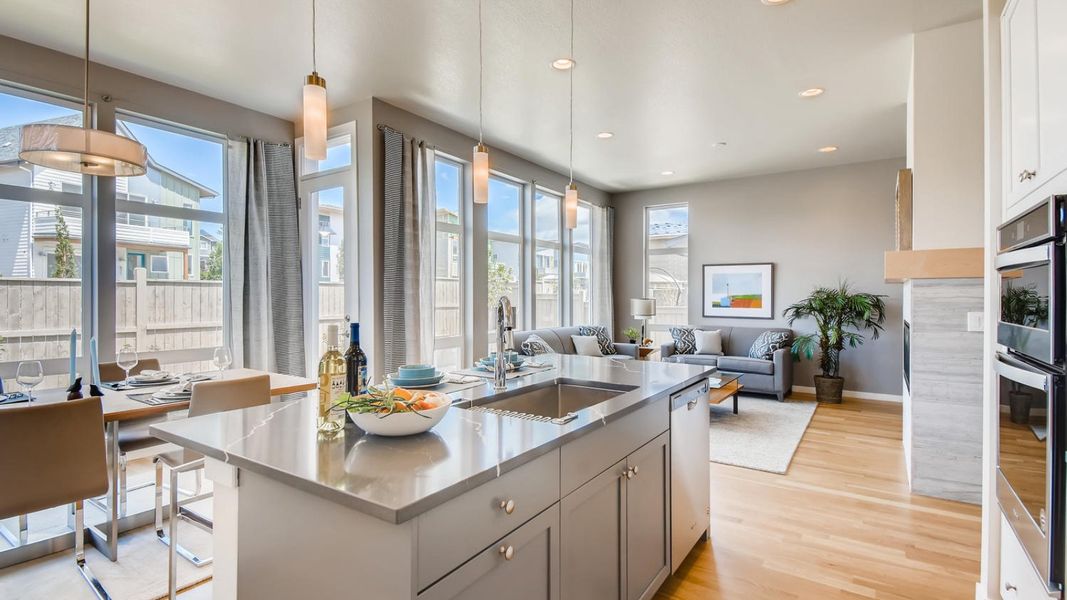 Representative furnished interior of a home built from the 2100 2-Story Front Load by Markel Homes in West Grange, Longmont (Image 13).