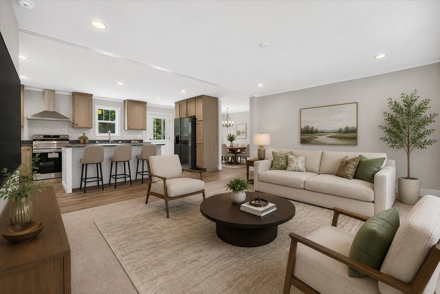 Furnished interior view inside a new home in , Summerville (Image 8). Furnished interior view inside a new home in , Summerville (Image 8).