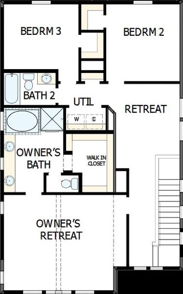 2D floor plan layout of this home in Double Creek Crossing – Craftsman Series, Round Rock, TX (Image 5). 2D floor plan layout of this home in Double Creek Crossing – Craftsman Series, Round Rock, TX (Image 5).