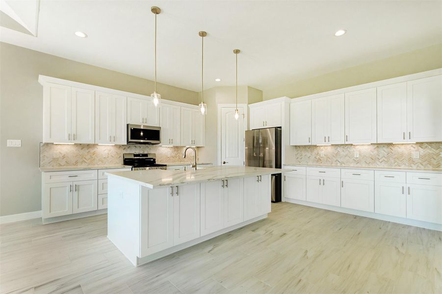 Furnished interior view inside a new home in , Dickinson (Image 15).