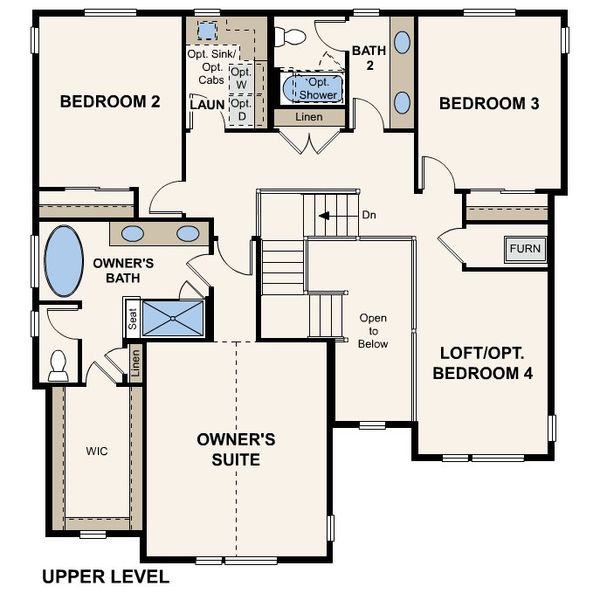 2D floor plan layout for the Cheyenne by Century Communities in Overland Ranch, Aurora, CO (Image 4). 2D floor plan layout for the Cheyenne by Century Communities in Overland Ranch, Aurora, CO (Image 4).