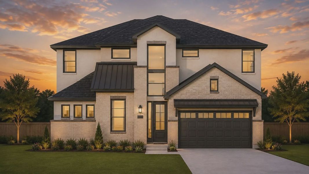 Representative exterior photo of a completed home built from the Hazlee by Chesmar Homes in Newhaven, Manor, TX (Image 3).