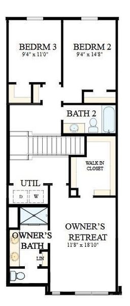 Great Split bedrooms plan.