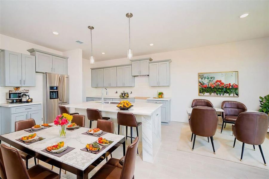 Representative furnished interior of a home built from the Brittany by Saratoga Homes in Aldine Pines, Houston (Image 4).