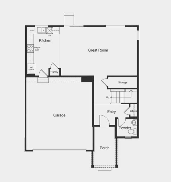 2D floor plan layout for the Plan 1925 by KB Home in Painted Prairie, Aurora, CO (Image 9).