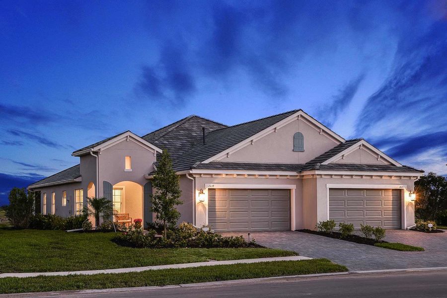 Representative exterior photo of a completed home built from the Crystal Sand 2 by Neal Communities in Windward, Sarasota, FL (Image 16).