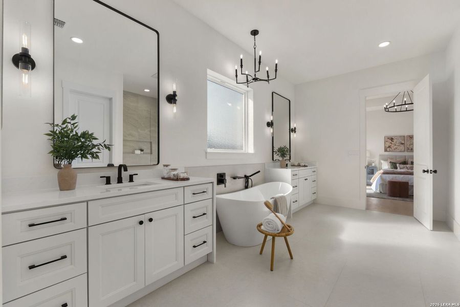 Furnished interior view inside a new home in , Bandera (Image 12).