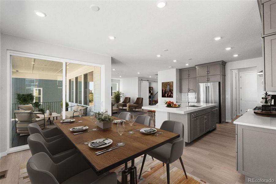 Furnished interior view inside a new home in Portrait at The Canyons, Castle Pines (Image 10).